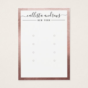 Rose-Gold-Karte mit weißem Mehrfach-Ohr-Display
