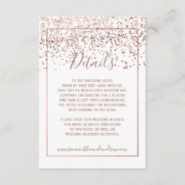 Rose Gold Konfetti Begleitkarte