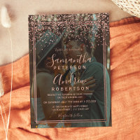 Rose Gold Konfetti Drehbuch Rand Foto Hochzeit