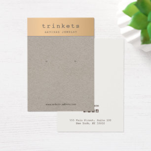Rose Gold Kraft Earring Schmuck Display Card
