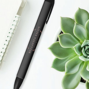 Rose Gold Kreis Salon Logo Kugelschreiber