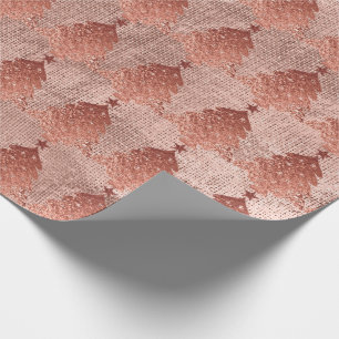 Rose Gold Kupfer Gold Linen Weihnachtsbaum Geschenkpapier