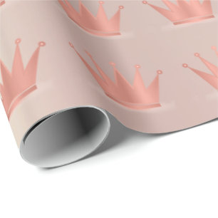 Rose Gold Kupfer Weißer Prinzessin Sweet 16. Geschenkpapier