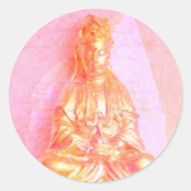 Rose-Gold Kwan Yin Aufkleber (Vorderseite)