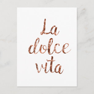 Rose gold La Dolce Vita Postkarte