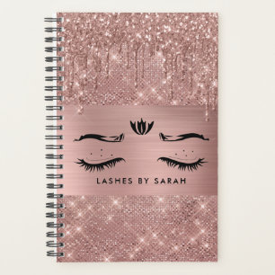 Rose Gold Lashes Anstellungsbuch Planer