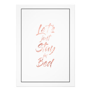 Rose Gold - Lasse einfach in Bed-Quote drucken Fotodruck