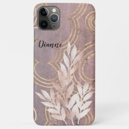 Rose Gold Leaf Spray auf goldenen Wolken anpassen Case-Mate iPhone Hülle