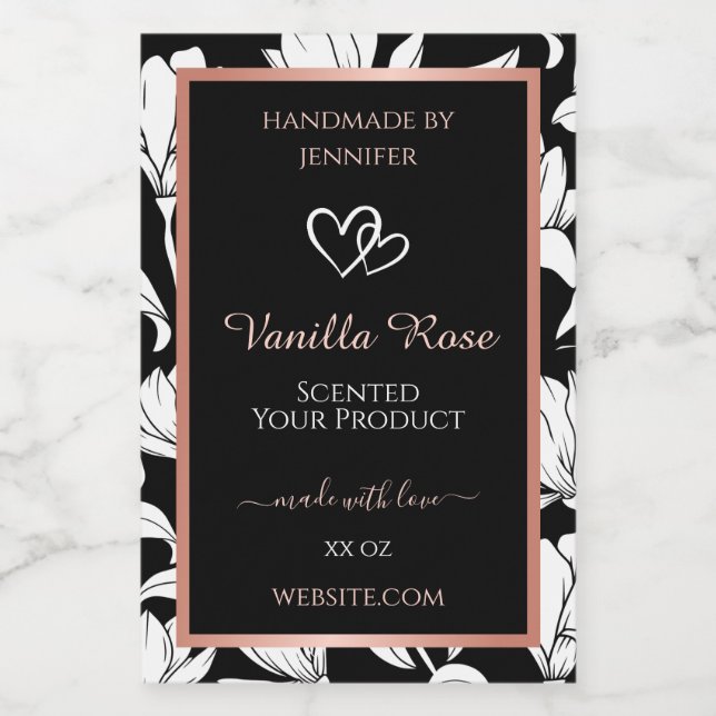 Rose Gold Lebensmitteletikett (Einzelnes Label)