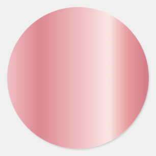 Rose Gold Leere Vorlage Benutzerdefinierter Text H Runder Aufkleber