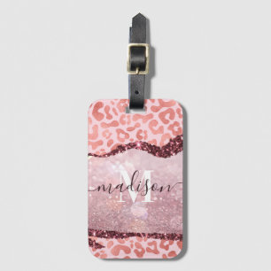 Rose Gold Leopard Print Gepäckanhänger