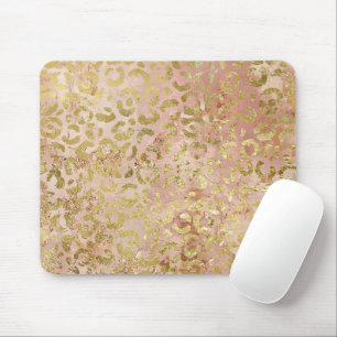 Rose Gold Leopard Print Mousepad