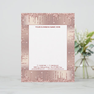 Rose Gold Letterhead - Informationen zu benutzerde Briefbogen