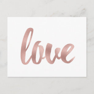Rose-Gold-Liebe-Postkarten Postkarte