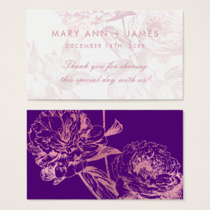 Rose Gold Lila Floral Vielen Dank für Ihre Unterst