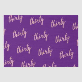 Rose Gold Lila Geburtstagsparty Glitzer "30" Seidenpapier