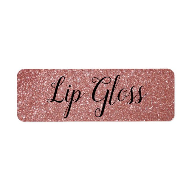 Rose Gold Lipgloss-Etikett (Vorne)