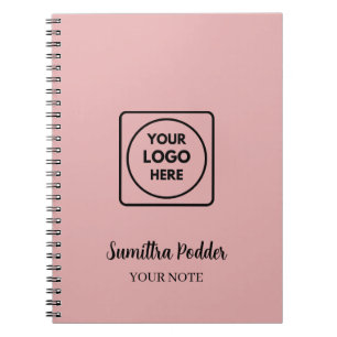 Rose Gold Logo Elegantes Meeting Branding Notizbuc Notizblock