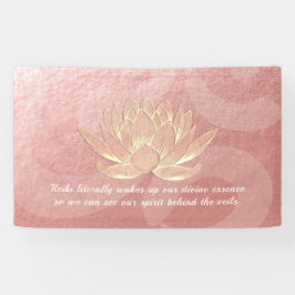Rose Gold Lotus Yoga Medizin Lehrinstruktor Zitate Banner