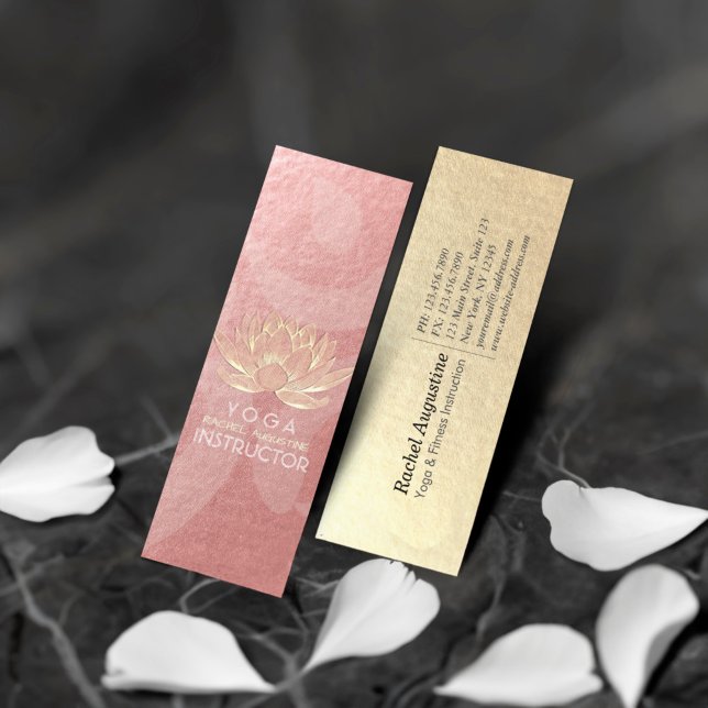 Rose Gold Lotus Yoga Mini Visitenkarte (Von Creator hochgeladen)