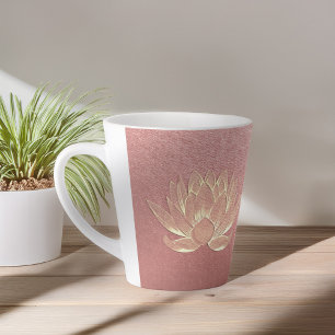 Rose Gold Lotus Yoga Studio Meditation Instructor Milchtasse
