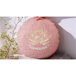 Rose Gold Lotus Yoga Studio Meditation Instructor Rundes Kissen