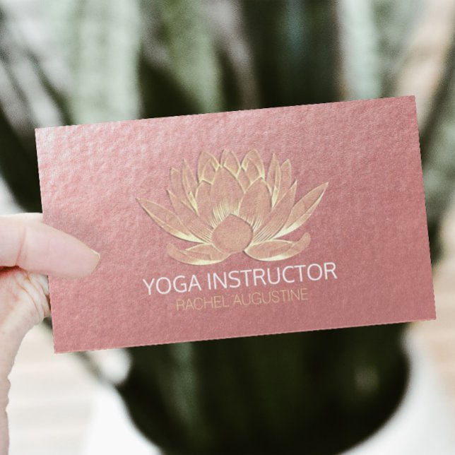 Rose Gold Lotus Yoga Visitenkarte (Von Creator hochgeladen)