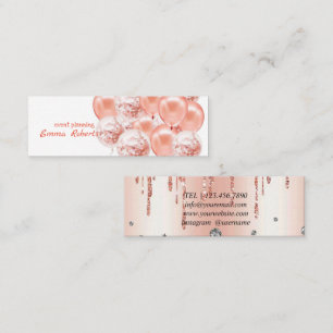 Rose Gold Luftballons Eventplanungs Visitenkarte