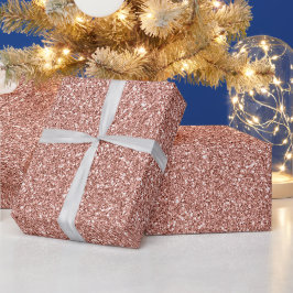 Rose Gold Luxe Glitzer Geschenkpapier