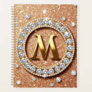 ✨ Rose Gold M Monogramm Planer Chic Geschenk Desig