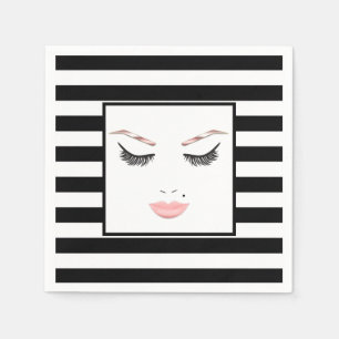 Rose Gold Make-up Gesicht Augenbrauen Lippen Glamo Serviette