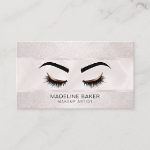 Rose Gold Makeup Artist Eyelash Extension Visitenkarte