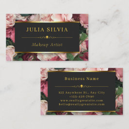 Rose Gold Makeup Artist Hair Salon Business Card Visitenkarte