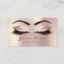 Rose Gold Makeup Artist Lash Pink Eyes Blush Terminkarte