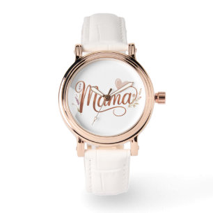 Rose Gold "Mama" Uhr - Elegantes Geschenk für Jung