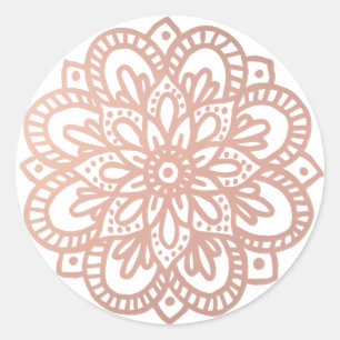 Rose Gold Mandala Blume Sticker