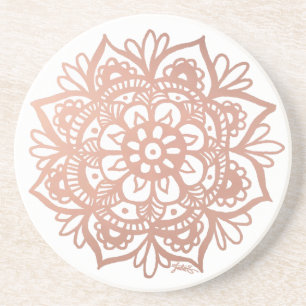 Rose Gold Mandala Getränkeuntersetzer