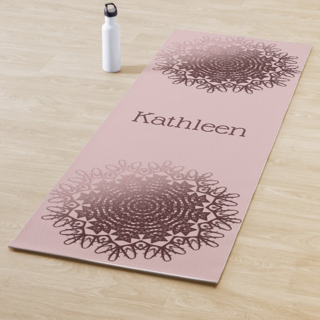 Rose Gold Mandala Personalisierte Yoga Mat Yogamatte (Beispiel)
