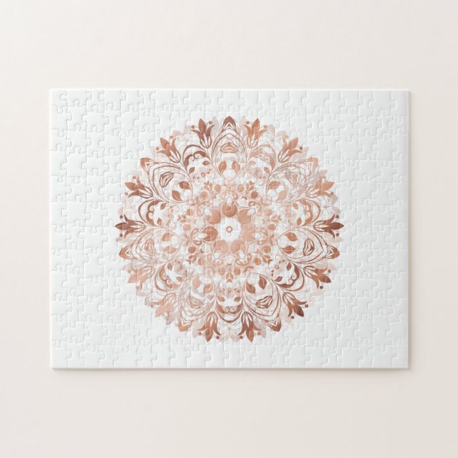 Rose Gold Mandala Puzzle (Horizontal)
