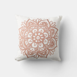 Rose Gold Mandala Rosa Blume Kissen