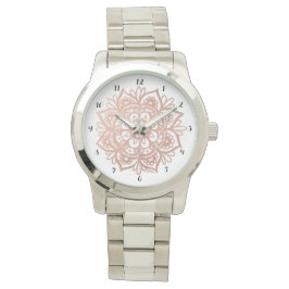 Rose Gold Mandala Watch Armbanduhr