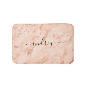 Rose Gold Marble 5, Skriptname, Rosa rot Badematte