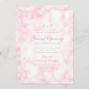 Rose Gold Marble Blush Corporate Grand Opening Einladung