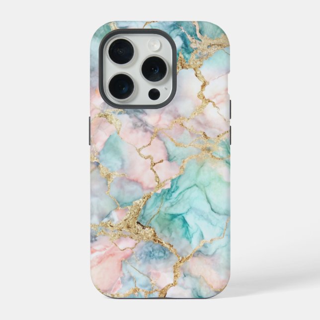 Rose Gold Marble iPhone Hülle (Rückseite)