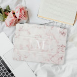 Rose Gold Marble Monogram iPad Mini Hülle<br><div class="desc">Custom-designed iPad cover featuring modern rose gold pink marble design with personalized monogram..</div>