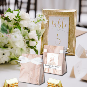 Rose Gold Marble Wedding & Quinceañera Personalisi Geschenkschachtel