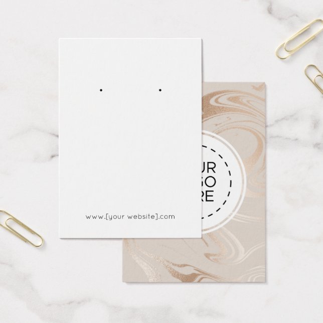 Rose Gold Marbour Earring Display Card (Büro)