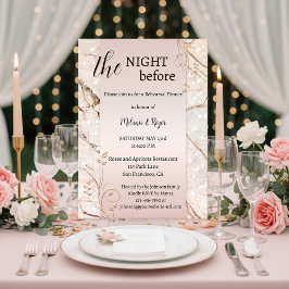 Rose Gold Marmor Blumen Probeessen Einladung