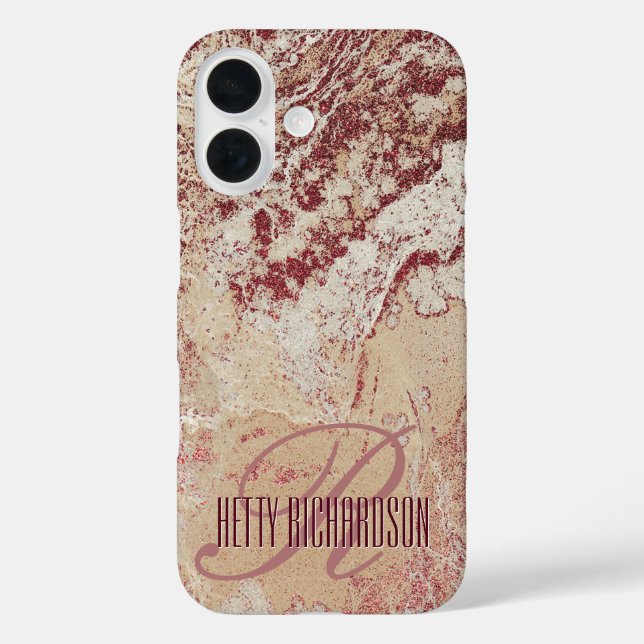 Rose Gold Marmor Case-Mate iPhone Hülle (Rückseite)