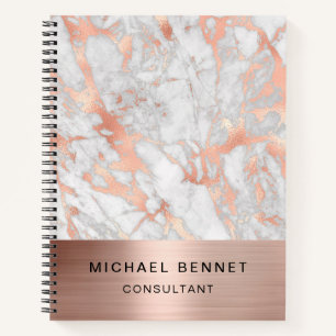 Rose Gold Marmor Consultant Business Notizbuch